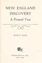 Book cover of New England discovery, a personal view