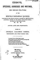 Book cover of Essays, speeches, addresses and writings