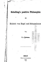 Book cover of Schelling's positive Philosophie als Einheit von Hegel und Schopenhauer