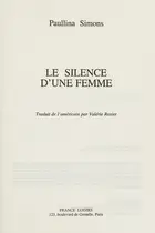 Book cover of Le silence d'une femme