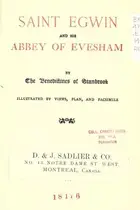 Book cover of Saint Egwin and his abbey of Evesham