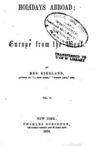 Book cover of Holidays abroad