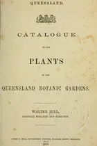 Book cover of Catalogue of the plants in the Queensland Botanic Gardens