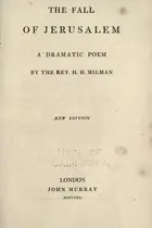 Book cover of The fall of Jerusalem
