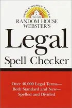 Book cover of Random House Webster's legal spell checker