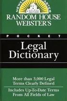 Book cover of Random House Webster's Pocket Legal Dictionary