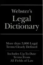 Book cover of Webster's legal dictionary