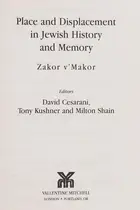 Book cover of Place and displacement in Jewish history and memory