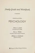 Book cover of Study guide and workbook to accompany Zimbardo and Weber Psychology
