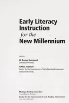 Book cover of Early Literacy Instruction for the New Millennium