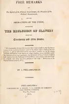 Book cover of Free remarks on the spirit of the federal Constitution