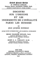 Book cover of Discours sur l'origine et les fondements de l'inégalité parmi les hommes
