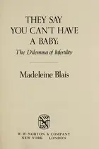 Book cover of They say you can't have a baby