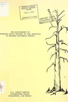 Book cover of The relationship of secondary cavity nesters to snag densities in western coniferous forests