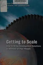 Book cover of Getting to Scale