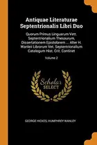 Book cover of Antiquae Literaturae Septentrionalis Libri Duo