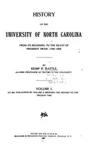 Book cover of History of the University of North Carolina