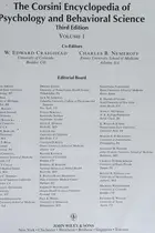 Book cover of Corsini Encyclopedia of Psychology and Behavioral Science, Volume 1