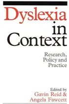 Book cover of Dyslexia in context
