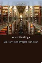 Book cover of Warrant and Proper Function
