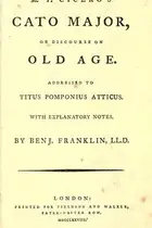 Book cover of Cato maior de senectute.