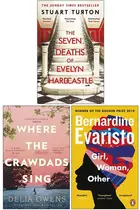 Book cover of The Seven Deaths of Evelyn Hardcastle, Where the Crawdads Sing, Girl Woman Other 3 Books Collection Set