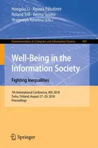 Book cover of Well-Being in the Information Society. Fighting Inequalities
