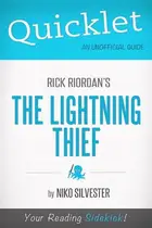Book cover of Quicklet on Rick Riordan's The Lightning Thief