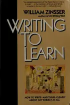 Book cover of WRITING TO LEARN RC