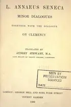 Book cover of Minor dialogues, together with the dialogue On clemency.