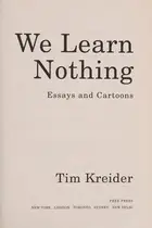 Book cover of We learn nothing