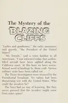 Book cover of The Mystery of the Blazing Cliffs