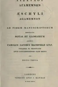 Book cover of Agamemnon