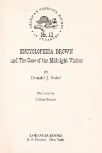 Book cover of Encyclopedia Brown and the Case of the Midnight Visitor