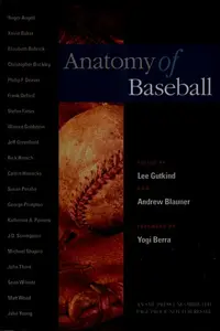 Book cover of Anatomy of baseball
