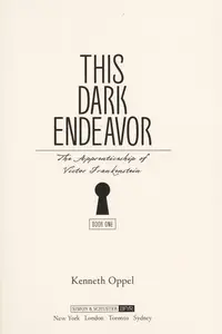 Book cover of This dark endeavor
