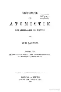 Book cover of Geschichte der Atomistik vom Mittelalter bis Newton