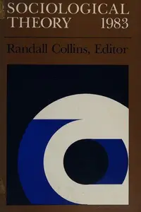 Book cover of Sociological theory, 1983