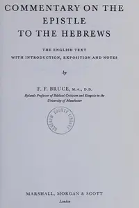 Book cover of Commentary on the Epistle to the Hebrews