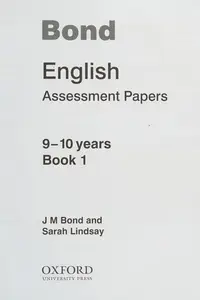 Book cover of Bond Assessment Papers English 9-10 Yrs Book 1