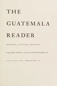 Book cover of The Guatemala reader
