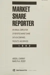 Book cover of Market Share Reporter 92