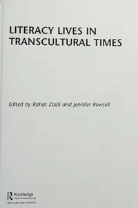Book cover of Literacy Lives in Transcultural Times