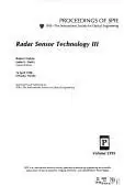 Book cover of Radar sensor technology III