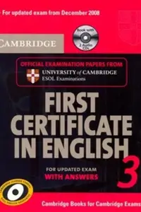 Book cover of Cambridge First Certificate in English 3 for Updated Exam Self-study Pack