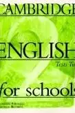 Book cover of Cambridge English for Schools Tests 2