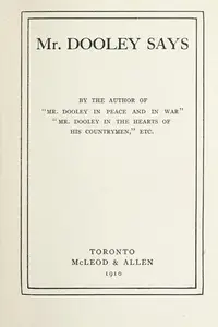Book cover of Mr. Dooley says