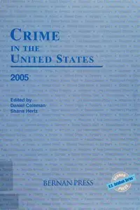 Book cover of Crime in the United States, 2005