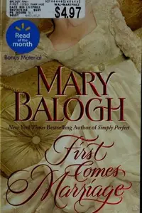 Book cover of First Comes Marriage