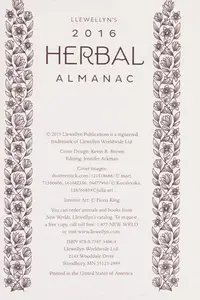Book cover of Llewellyn's 2016 Herbal Almanac